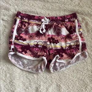 Justice Pink and Purple Floral Kids Shorts